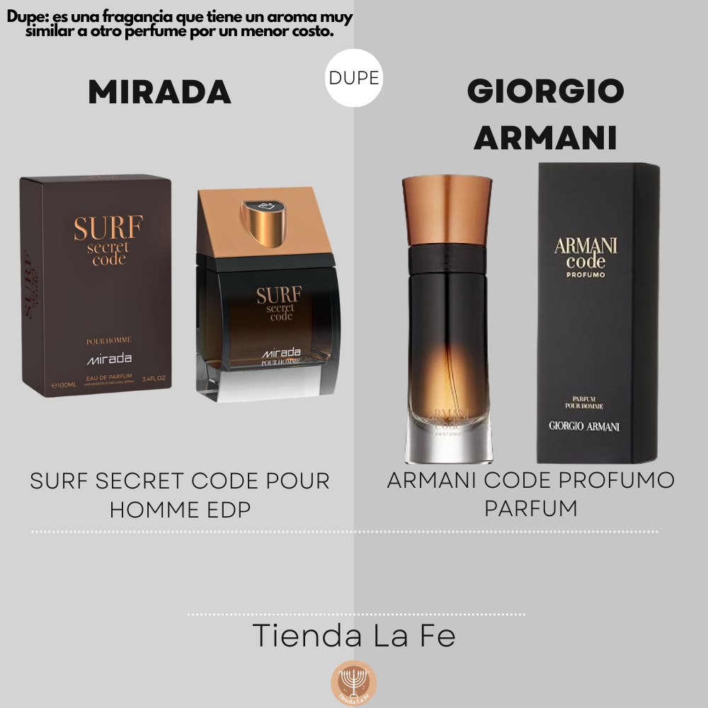 MIRADA SURF SECRET CODE POUR HOMME EDP 100ML (H) (DUPE GIORGIO ARMANI ARMANI CODE PROFUMO PARFUM)