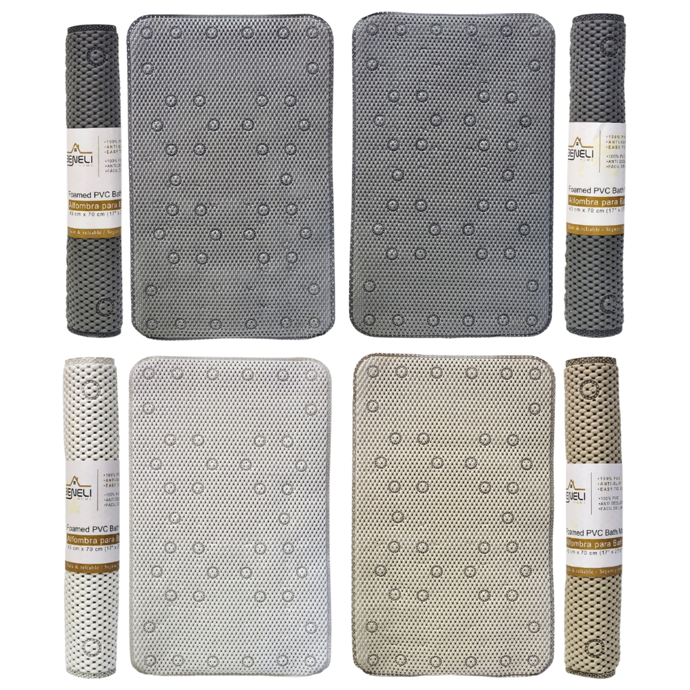 ALFOMBRA DE BAÑO DE PVC ANTIDESLIZANTE BENELI HOME 43X70CM