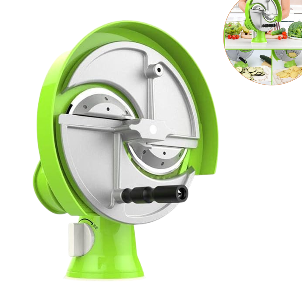 MAQUINA CHISMOLERA CORTADORA DE FRUTAS Y VERDURAS MULTIFUNCIONAL ROTATIVA DE ACERO INOXIDABLE