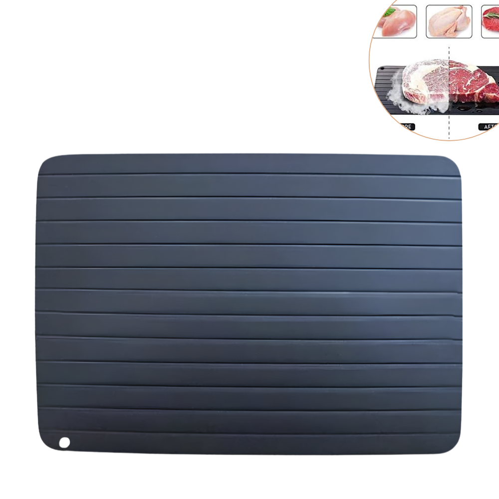 BANDEJA DE ALUMINIO DE DESCONGELACION RAPIDA PARA CARNES Y ALIMENTOS 29.5X20.8CM