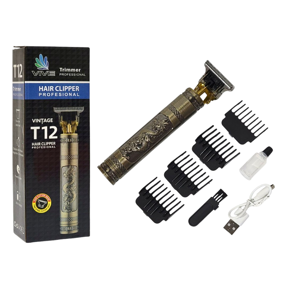 MAQUINA CORTADORA DE PELO PROFESIONAL CABEZAL DE CORTE ACERO FINO BATERIA 120 MINUTOS, CARGA USB VIVE