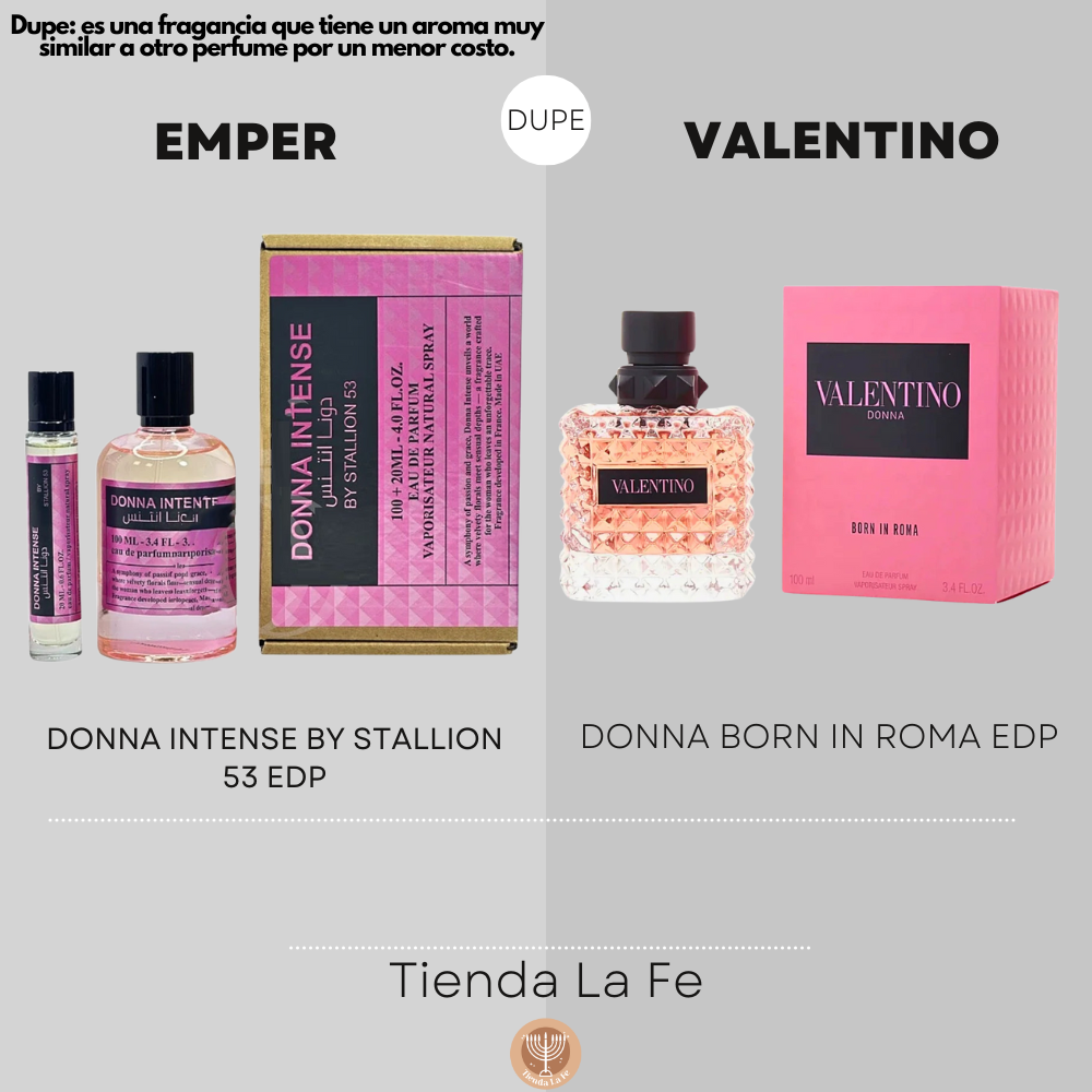 SET EMPER DONNA INTENSE BY STALLION 53 EDP 100ML EDP 20ML (M) (DUPE VALENTINO DONNA BORN IN ROMA EDP)