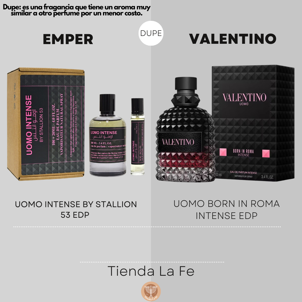 SET EMPER UOMO INTENSE BY STALLION 53 EDP 100ML EDP 20ML (H) (DUPE VALENTINO UOMO BORN IN ROMA INTENSE EDP)