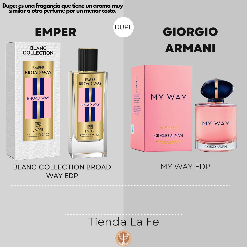 EMPER BLANC COLLECTION BROAD WAY EDP 85ML (M) (DUPE GIORGIO ARMANI MY WAY EDP)