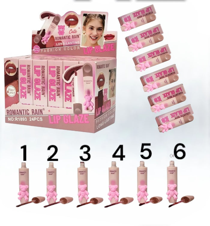 BRILLO LABIAL DUPE GEGE BEAR ESMALTE DE LABIOS DE LARGA DURACION, RESISTENTE AL AGUA ROMANTIC RAIN