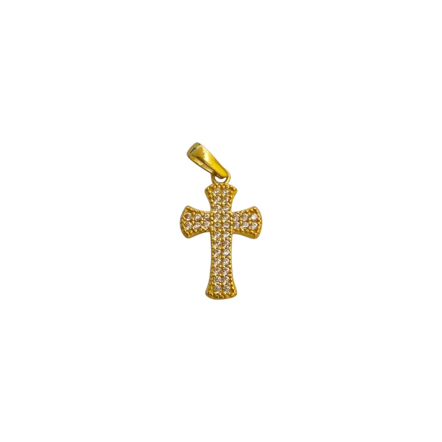 DIJE DE ORO 10K CON FORMA DE CRUZ 1.5CM PESO: 0.9G