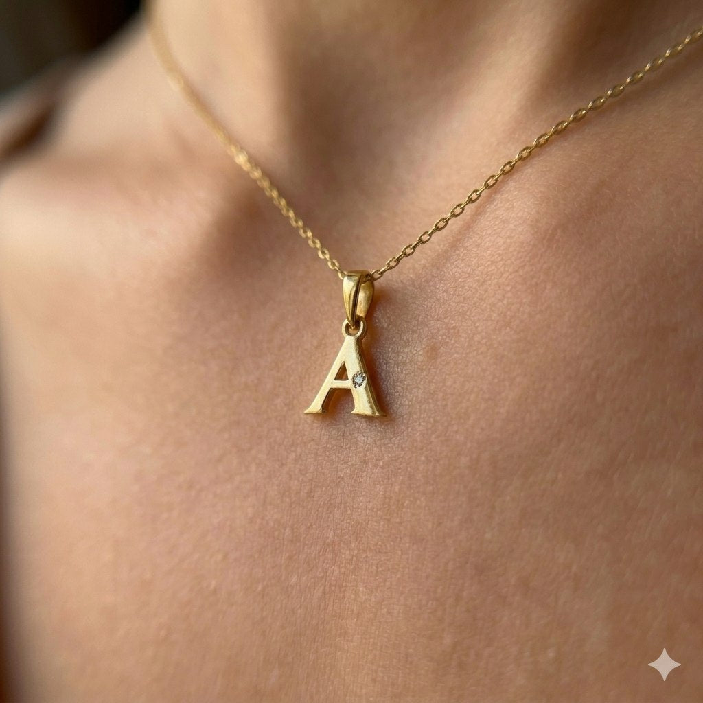 DIJE DE ORO 10K CON LETRA A 1CM PESO: 0.5G