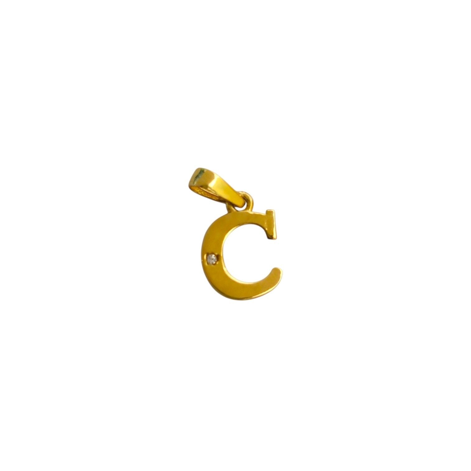 DIJE DE ORO 10K CON LETRA C 1CM PESO: 0.5G