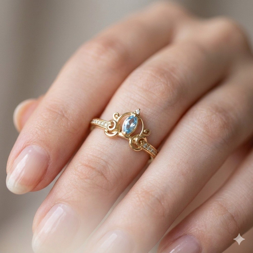 ANILLO PANDORA DE PLATA 9.25 DE PRINCESA CENICIENTA DISNEY PESO: 1.6G
