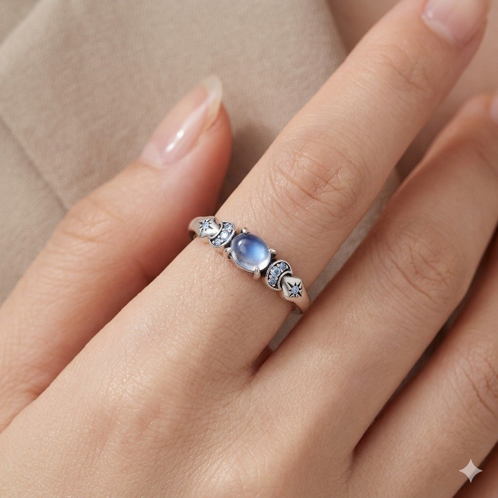 ANILLO PANDORA DE PLATA 9.25 DE PRINCESA JASMINE DISNEY PESO: 1.6G