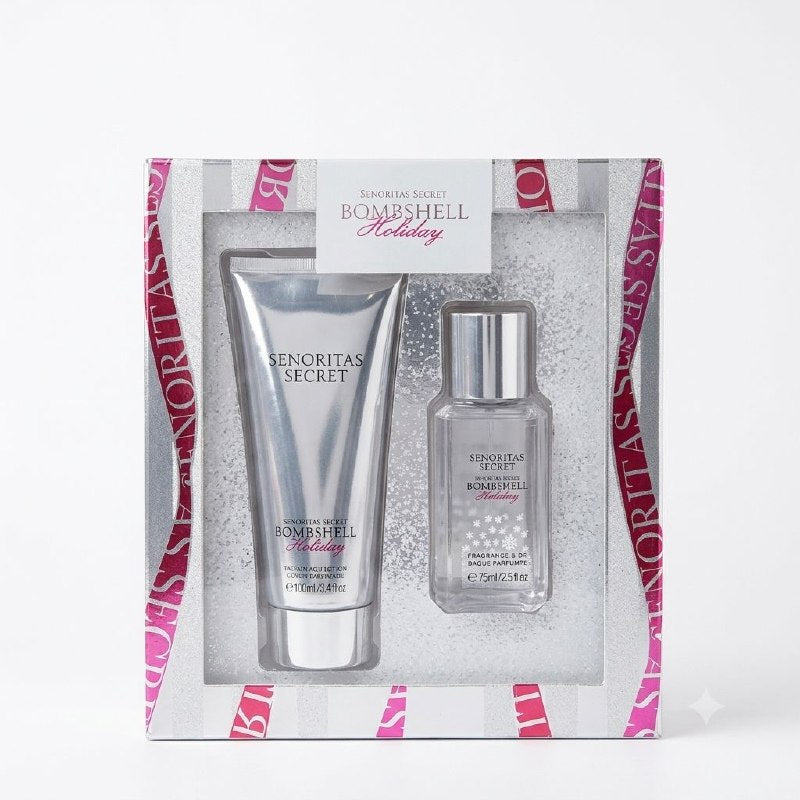 SET SENORITAS SECRET BOMBSHELL HOLIDAY SPLASH 75ML CREMA CORPORAL 100ML (M) (AROMA SIMILAR VICTORIA SECRET BOMBSHELL HOLIDAY))