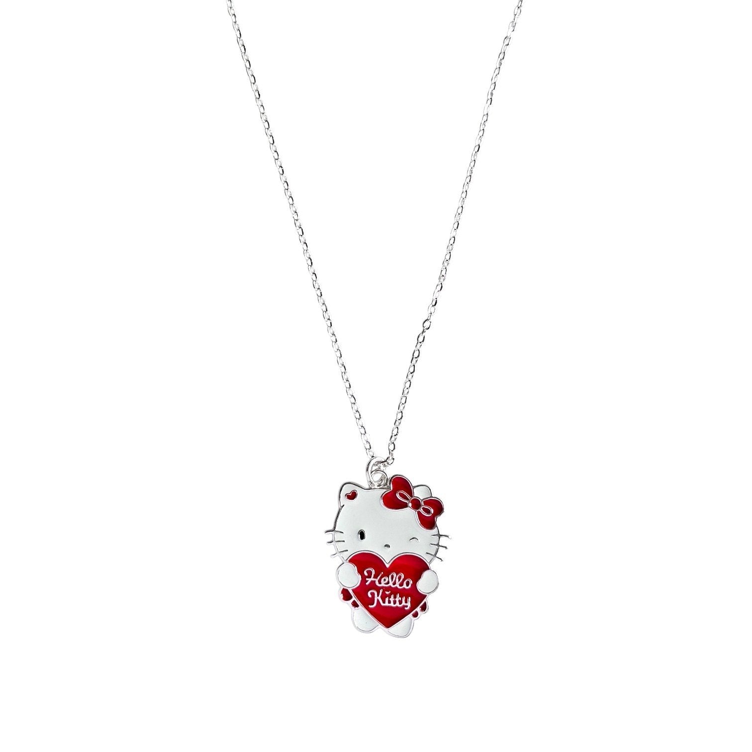 DIJE DE PLATA 9.25 EN FORMA DE HELLO KITTY CON CORAZON 25CM PESO: 3.8G