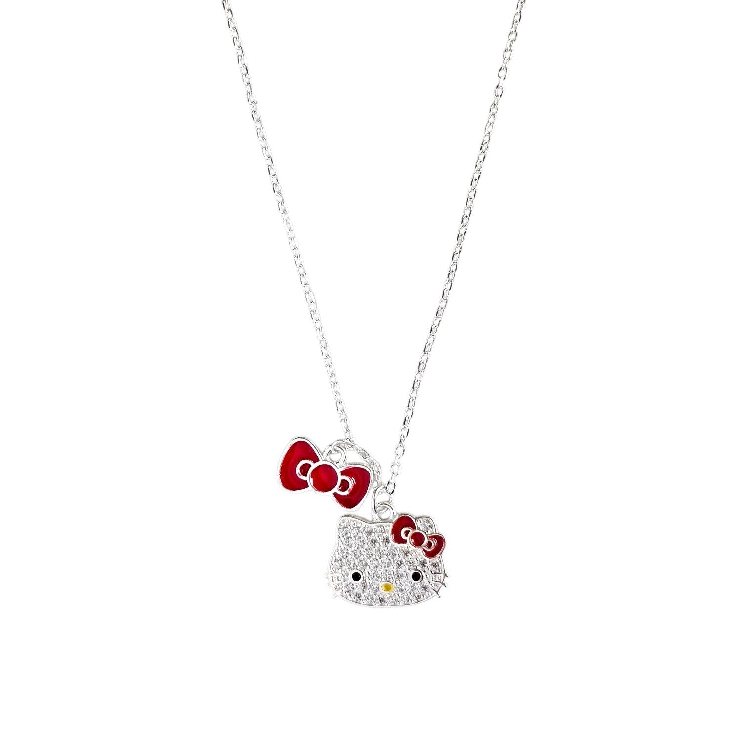 DIJE DE PLATA 9.25 EN FORMA DE HELLO KITTY CON MOÑO 25CM PESO: 3.3G