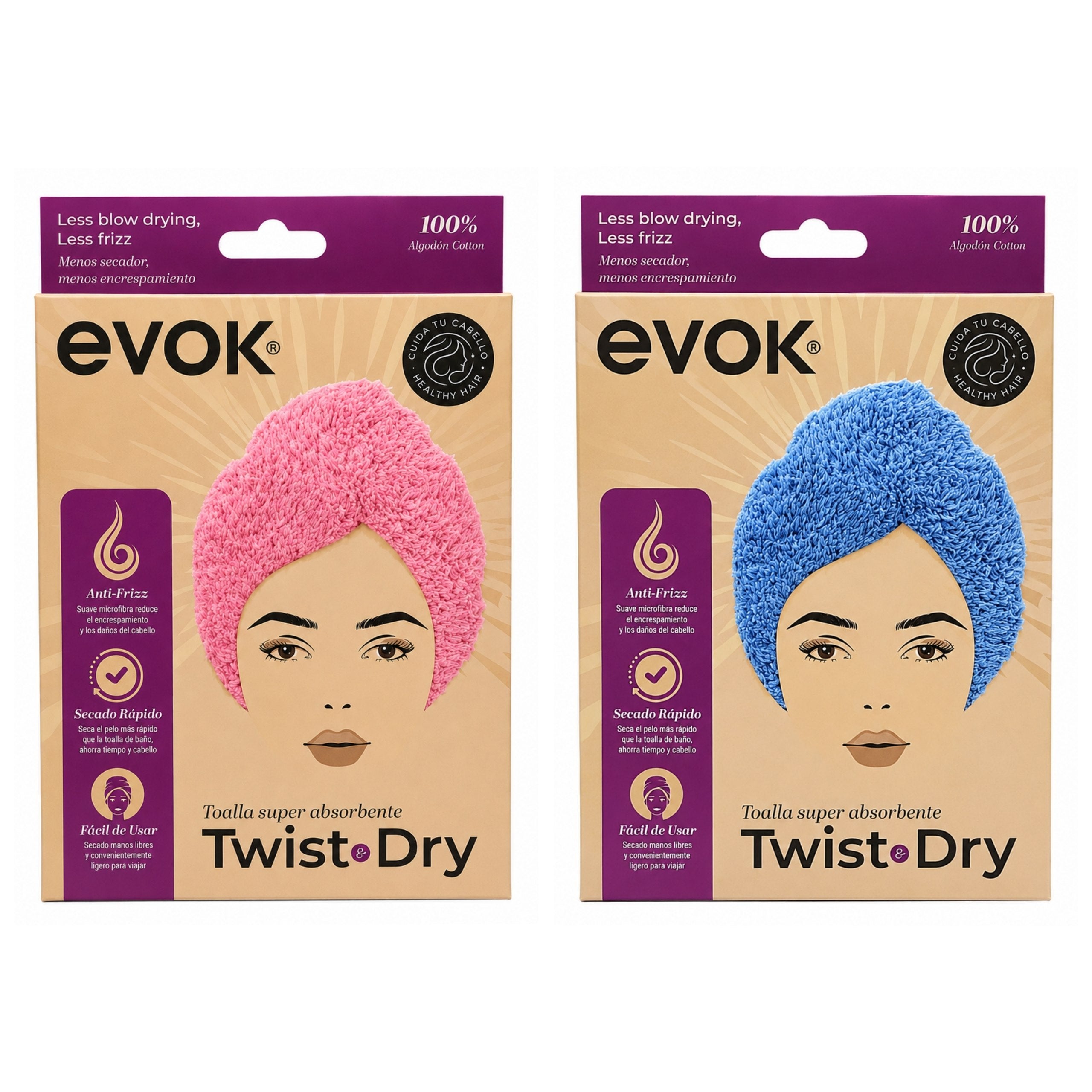 TOALLA DE MICROFIBRA PARA EL CABELLO EVOK 60CM