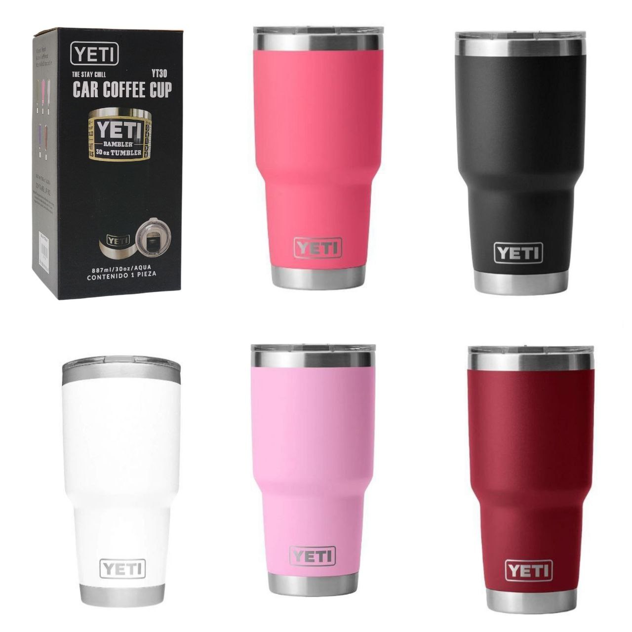 VASO TERMICO DE ACERO INOXIDABLE YETI 30 ONZAS PRECIO POR MAYOR ES POR CAJA