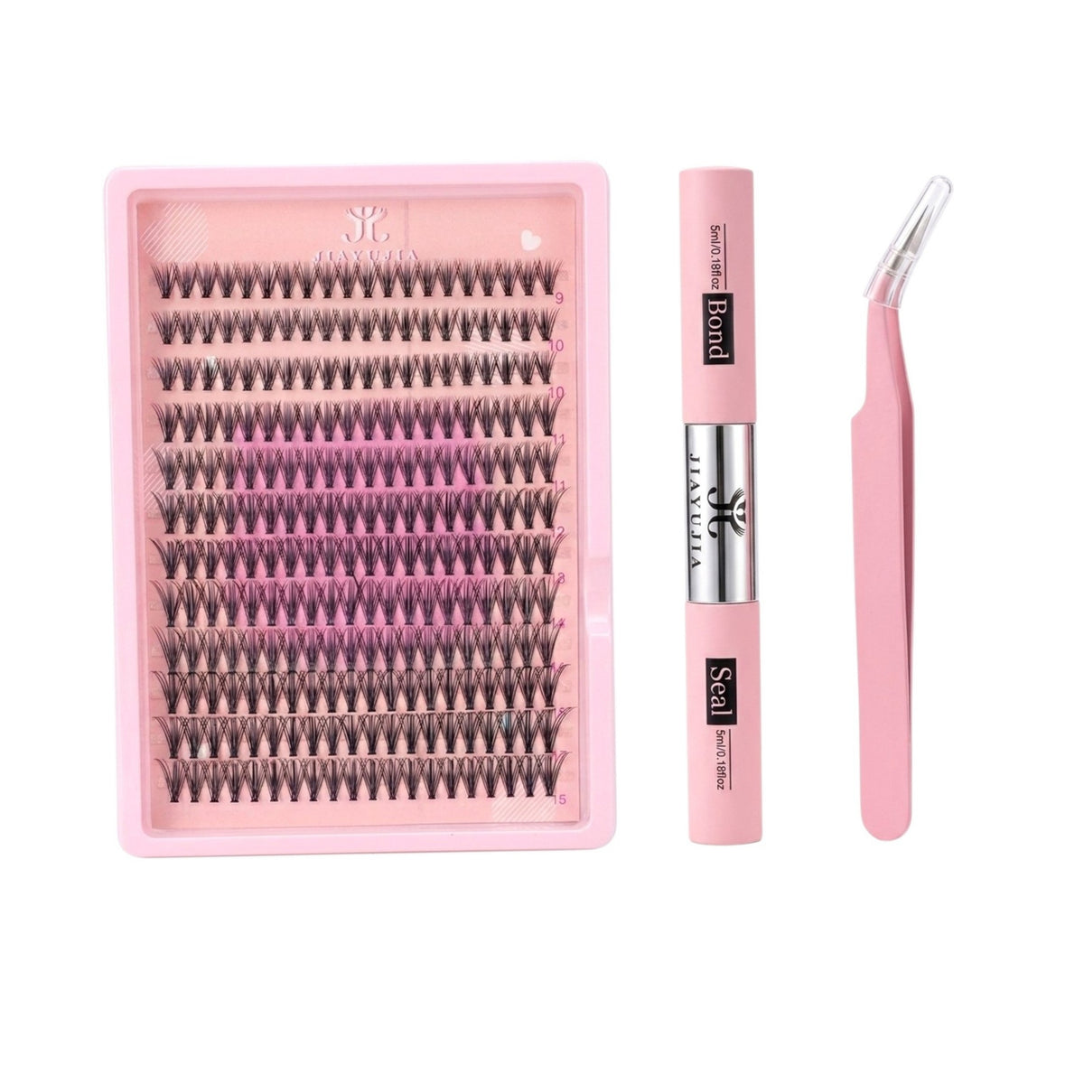 KIT DIY DE EXTENSIONES DE PESTAÑAS EN GRUPOS EFECTO 3D 9MM A 15MM JIAYUJIA