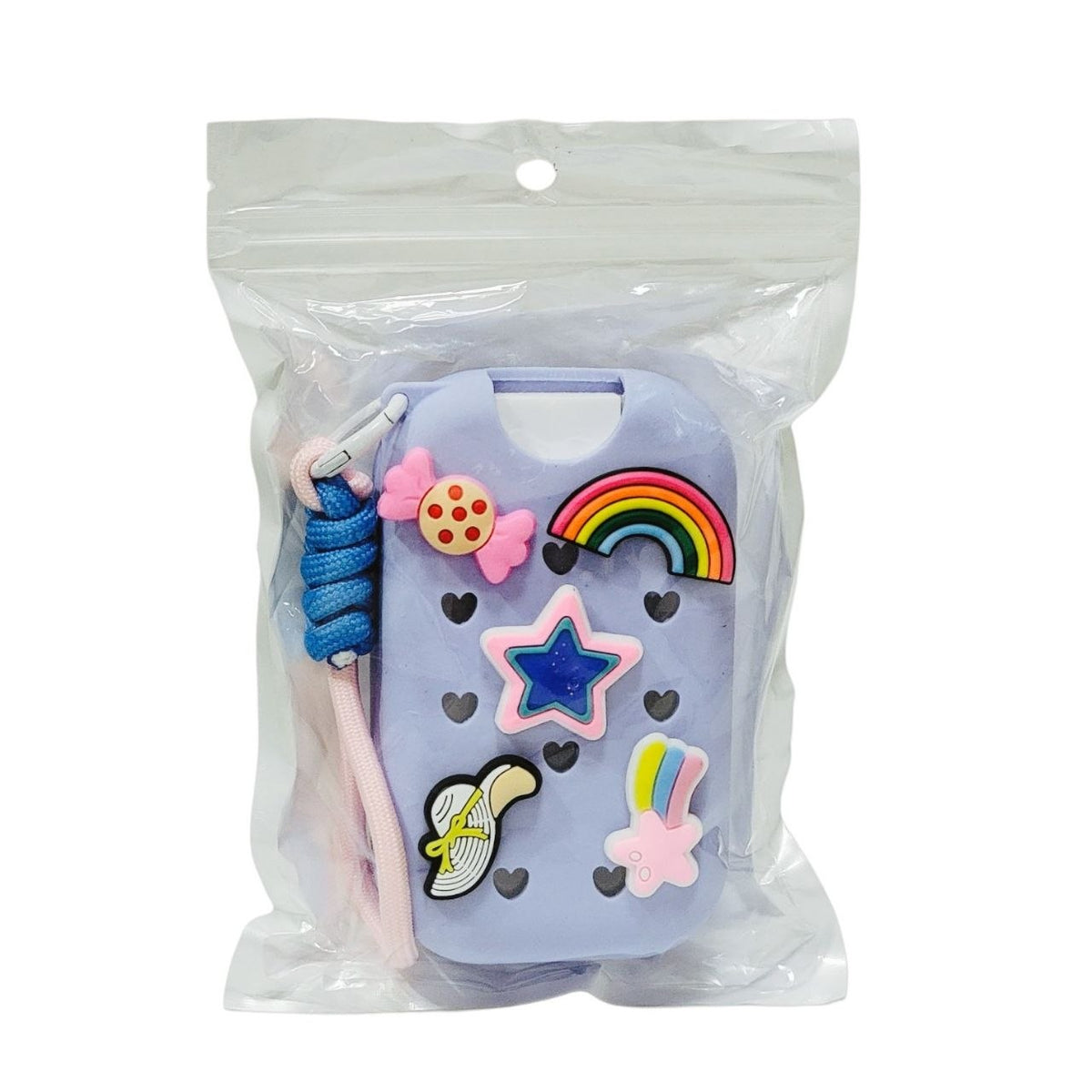 LLAVERO CON FUNDA DE SILICONA PARA DESINFECTANTE DE MANOS 30ML