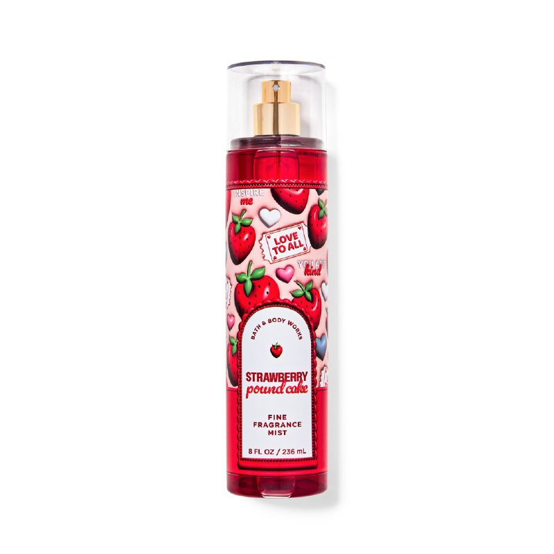 BATH & BODY WORKS SPLASH STRAWBERRY POUND CAKE 236ML (M)