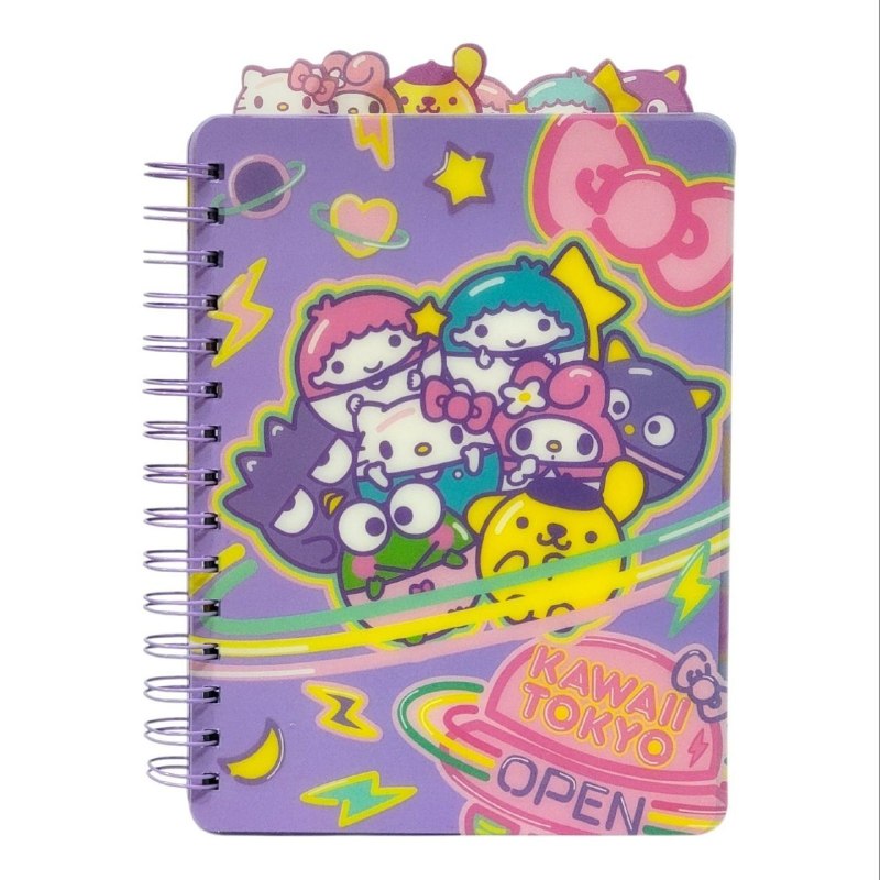 CUADERNO LIBRETA DE HELLO KITTY CON PESTAÑAS DECORATIVAS 16X22CM
