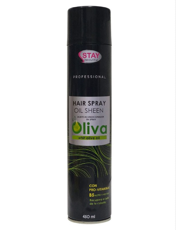 ACONDICIONADOR EN SPRAY PARA EL CABELLO DE ACEITE DE OLIVA CON PRO VITAMINAS RECUPERA EL BRILLO STAY BEAUTIFUL 450ML