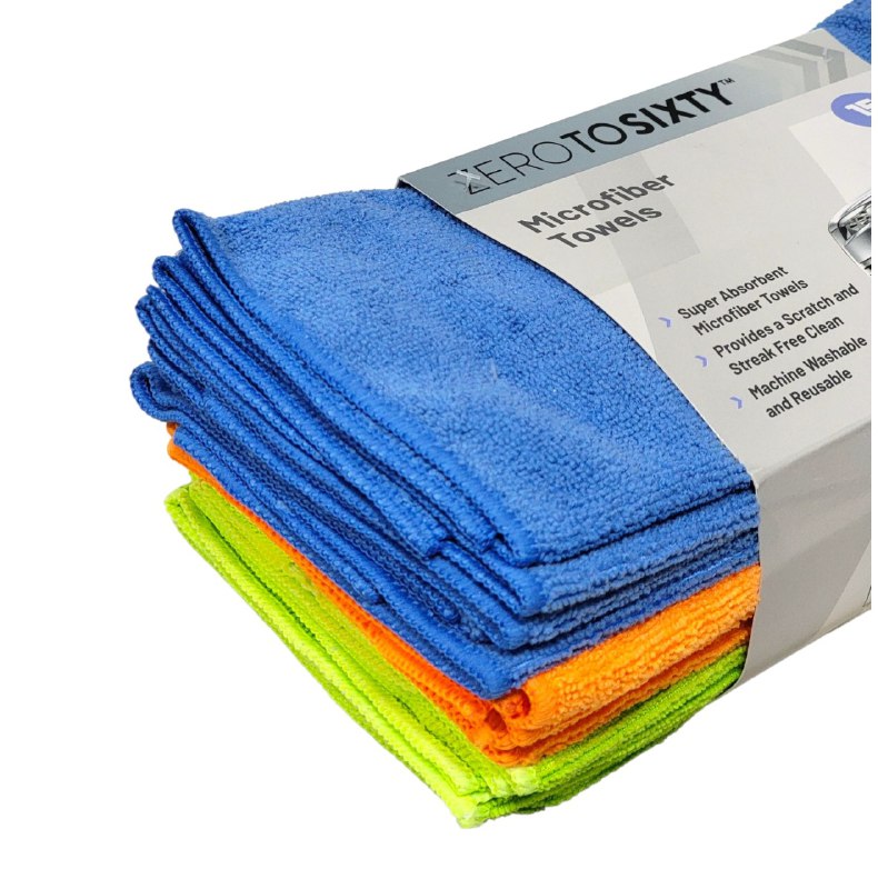 TOALLAS DE MICROFIBRA MULTIUSO 15PCS ZERO TO SIXTY