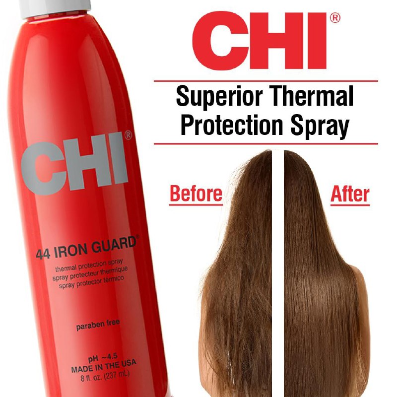 PROTECTOR TERMICO PARA EL CABELLO EN SPRAY LIBRE DE PARABENOS 44 IRON GUARD CHI 237ML