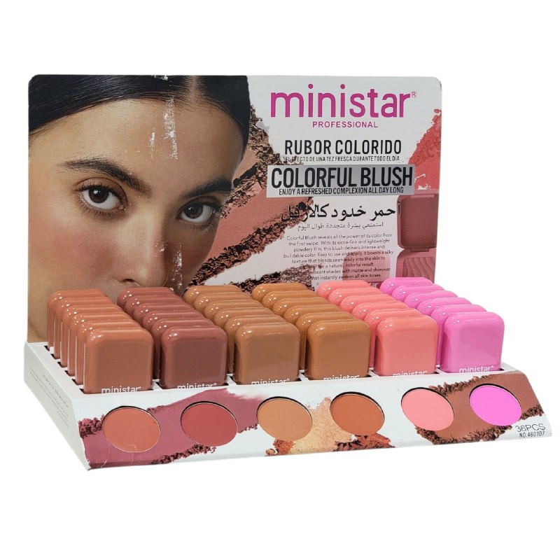 BLUSH COLORIDO EFECTO MATTE DE TEZ FRESCA DURANTE TODO EL DIA MINISTAR 8G (DUPE DE NYX)
