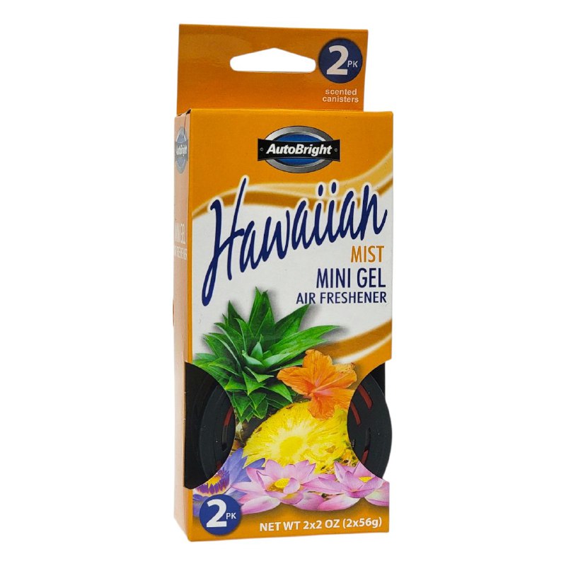 AMBIENTADOR AROMATIZANTE PARA EL CARRO OLOR A HARAIANO, ELEGANTE Y COMPACTO AUTOBRIGHT 56GX2