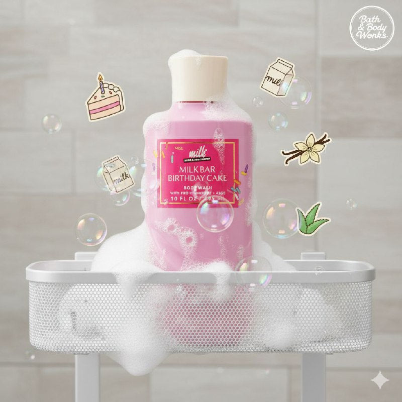 BATH & BODY WORKS GEL DE DUCHA MILK BAR BIRTHDAY CAKE 295ML