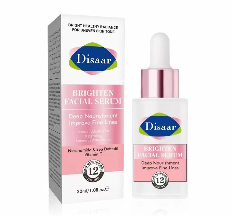 SUERO FACIAL ILUMINADOR CON NIACINAMIDA Y VITAMINA C DE NARCISO MARINO, NUTRICION PROFUNDA, MEJORA LAS LINEAS FINAS DISAAR BRIGHTEN FACIAL SERUM 30ML