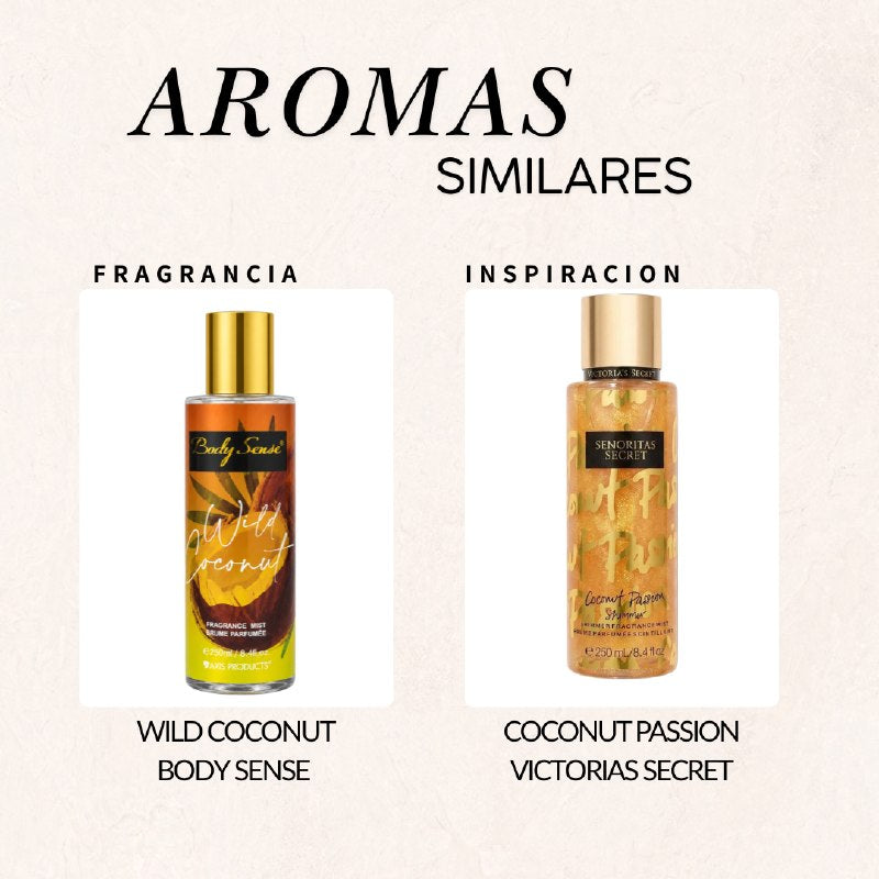 SPLASH AXIS PRODUCTS BODY SENSE WILD COCONUT 250ML (M) (AROMA SIMILAR VICTORIAS SECRET SPLASH COCONUT PASSION)