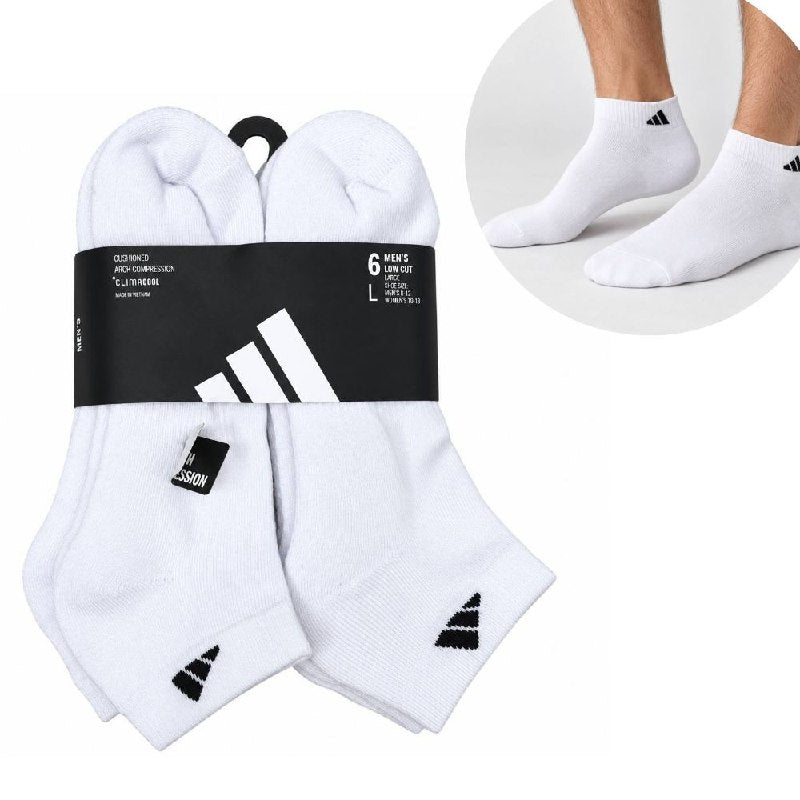 CALCETA TOBILLERA ADIDAS ORIGINAL 6 PARES TALLA HOMBRE 8-12 TALLA MUJER 10-13