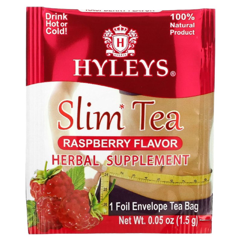 TE SABOR FRAMBUESA PROMUEVE LA PERDIDA DE PESO NATURALMENTE HYLEYS SLIM TEA 25UND