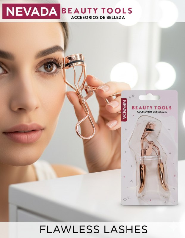 RIZADOR DE PESTAÑAS COLOR ROSE GOLD NEVADA