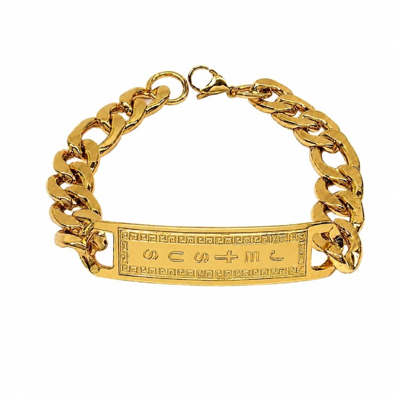 PULSERA DE ENCHAPE PARA CABALLERO, JESUS 21CM