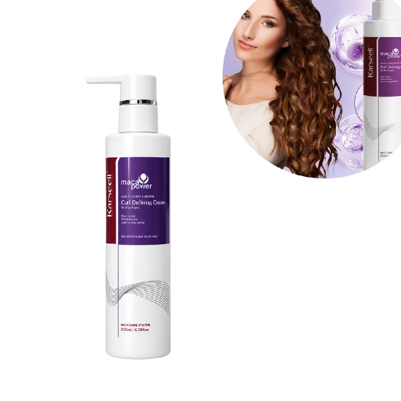 CREMA PARA PEINAR DEFINIDORA DE RIZOS CON ESENCIA DE MACA Y ACEITE DE ARGAN KARSEELL 200ML