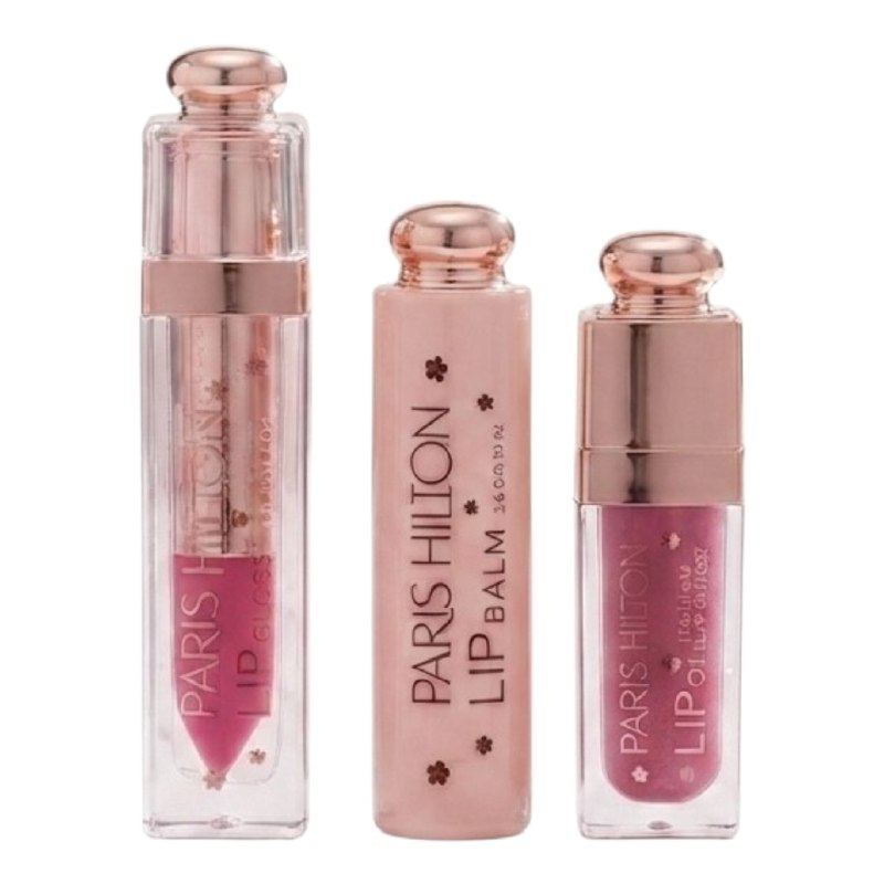 SET DE LABIOS DE ALTA DEFINICION Y LARGA DURACION PARIS HILTON 0.12ML+3.6ML+5ML