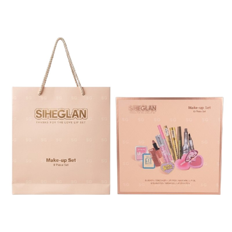 SET DE MAQUILLAJE MULTIFUNCIONAL DE 9PCS SIHEGLAN (DUPE SHEGLAM Y MAYBELLINE)
