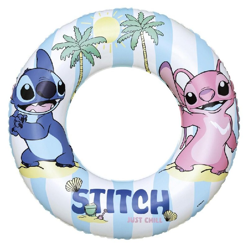 FLOTADOR INFLABLE DE NATACION EN FORMA DE DONA CON DISEÑO DE STITCH BESTWAY 56CM