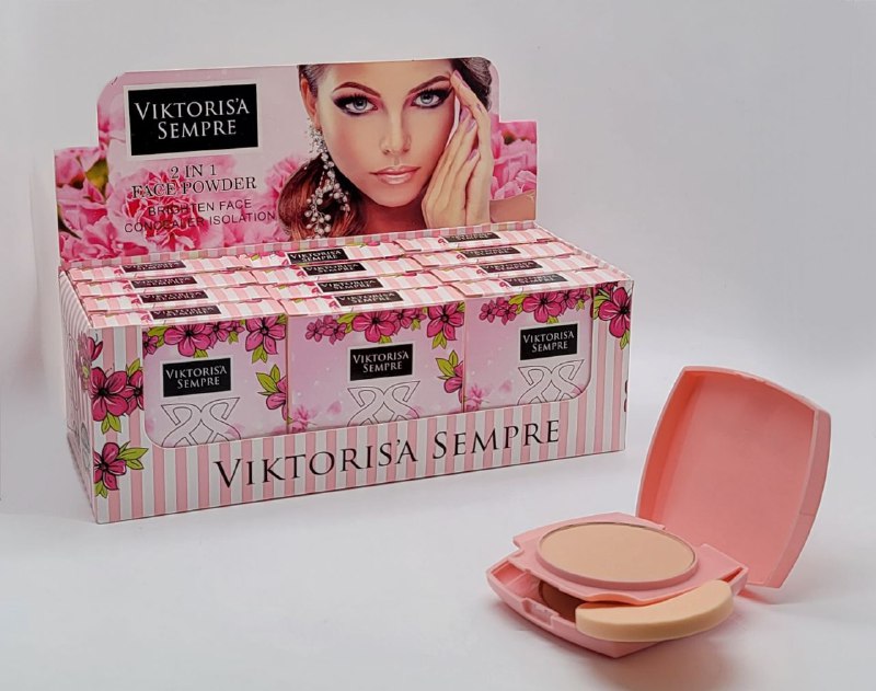 POLVO FACIAL 2 EN 1 3 TONOS VIKTORISA SEMPRE (DUPE DE VICTORIAS SECRET)