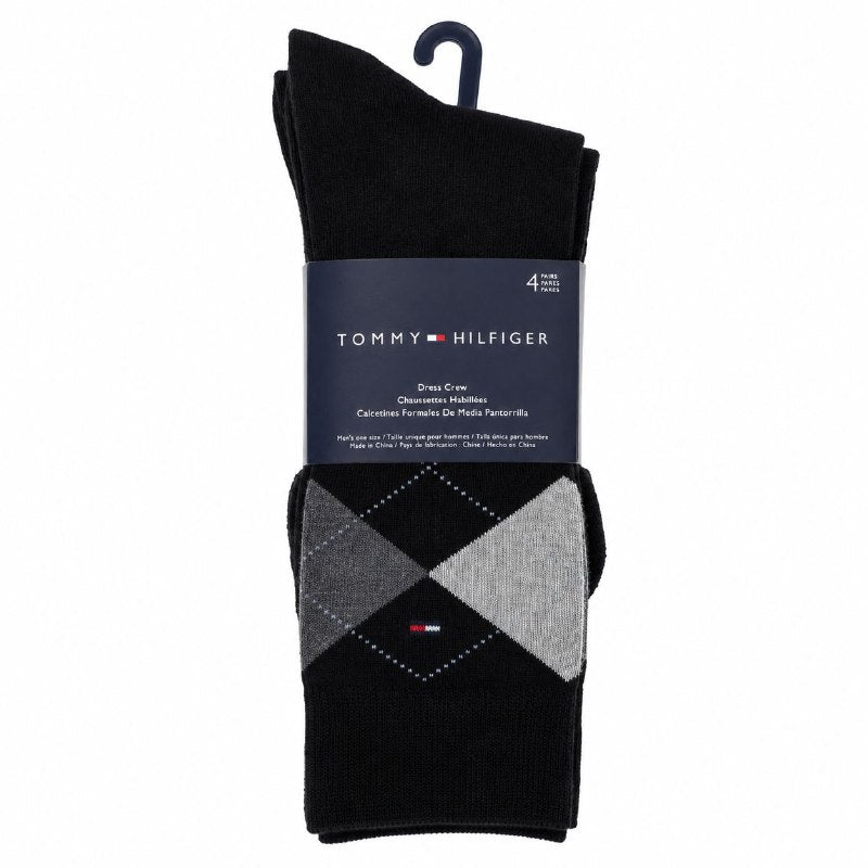 CALCETA ALTA TOMMY HILFIGER PARA HOMBRE 4 PARES TALLA ÚNICA