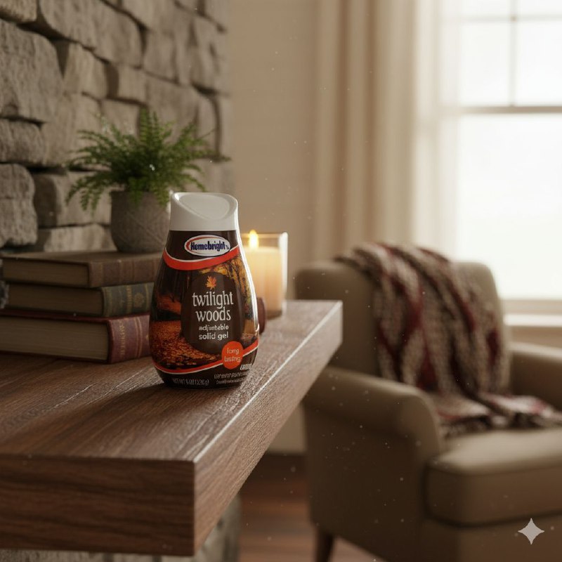 AMBIENTADOR DE GEL SÓLIDO AJUSTABLE CON AROMA A BOSQUE CREPUSCULAR TWILIGHT WOODS HOMEBRIGHT 226G