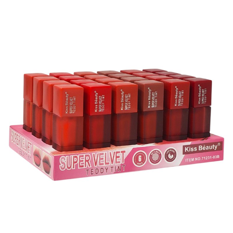 BRILLO LABIAL TINTA DE LABIOS CON FORMULA LIGERA Y SUAVE POR 12H KISS BEAUTY (DUPE DE MAYBELLINE)