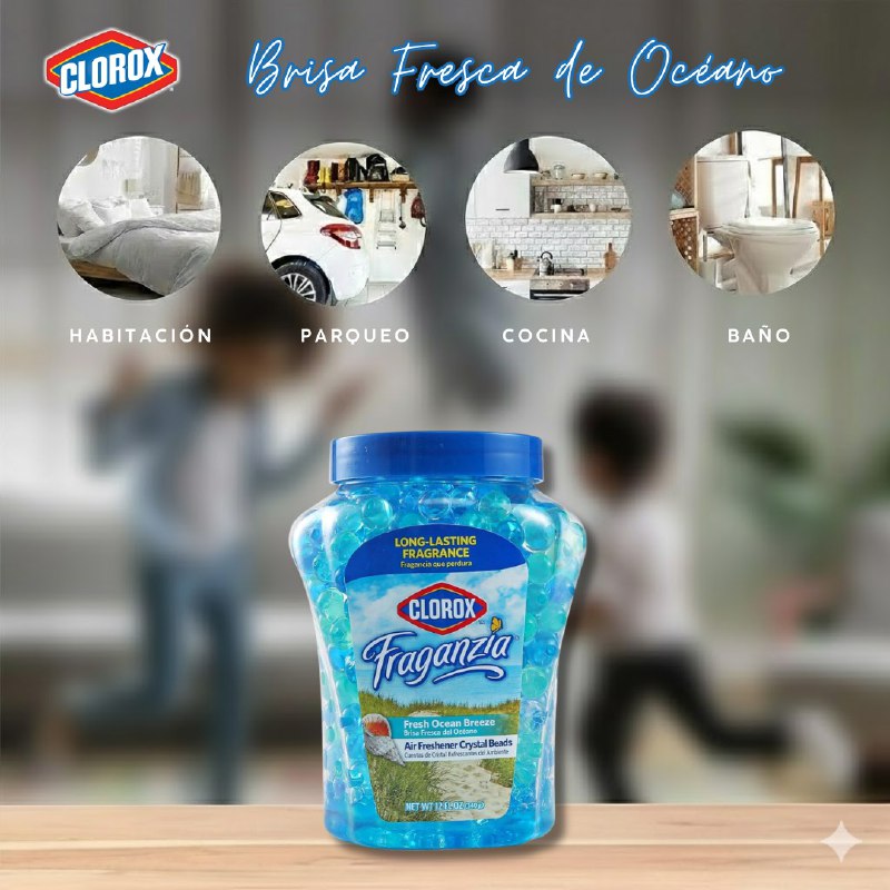 PERLAS AMBIENTADORAS AROMA BRISA FRESCA DEL OCÉANO 340G CLOROX