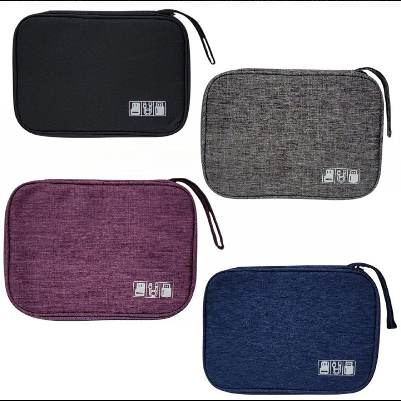 BOLSO ECONOMICO ORGANIZADOR DE CABLES O RELOJ IMPERMEABLE 4 COLORES TABU 25X19X2CM