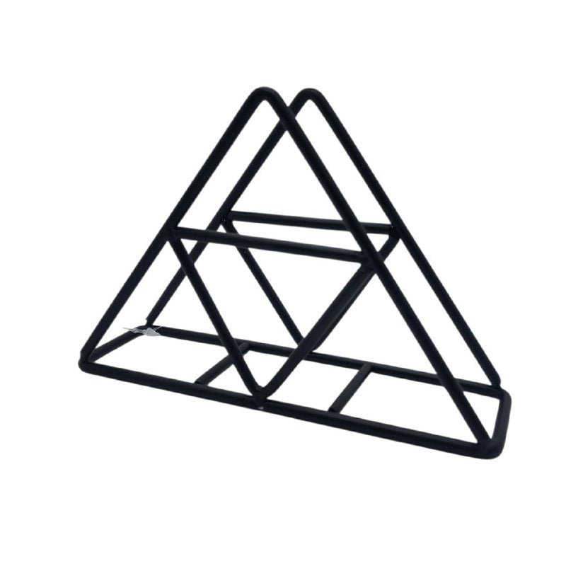 SERVILLETERO ORGANIZADOR CAJA DE ALMACENAMIENTO TRIANGULAR METALICO COLOR NEGRO