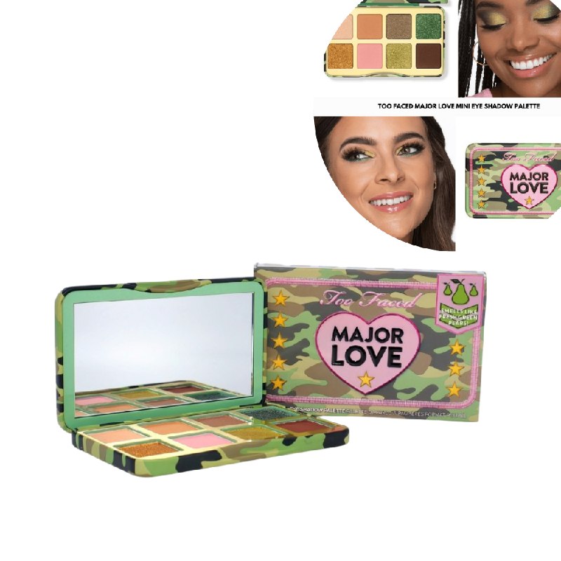 PALETA DE SOMBRAS PARA OJOS 8 TONOS CÁLIDOS Y VIBRANTES MATE Y BRILLANTES MAJOR LOVE TOO FACED 4.8G