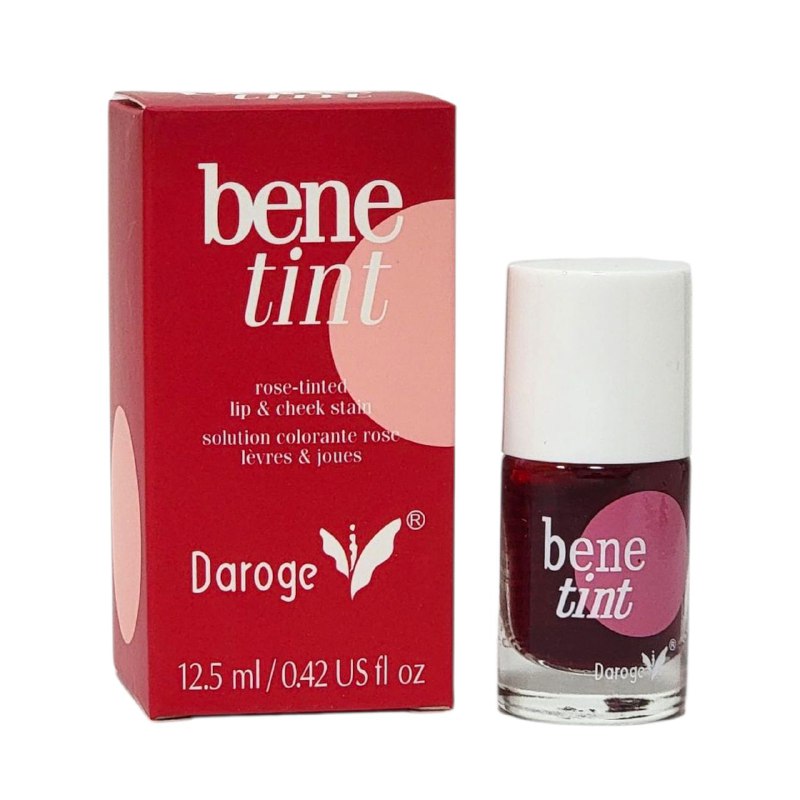 BRILLO LABIAL TINTA PARA LABIOS 12.5ML (DUPE BENEFIT COSMETICS BENETINT)Y MEJILLAS EN COLOR ROSA, OFRECE UN ACABADO NATURAL Y DURADERO Y FACIL DE APLICAR Y COLOR VIBRANTE BENE TINT DAROGE