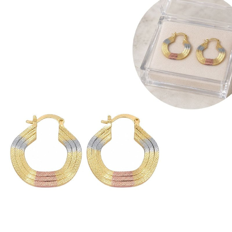 ARGOLLAS DE ENCHAPE PARA DAMA 3CM