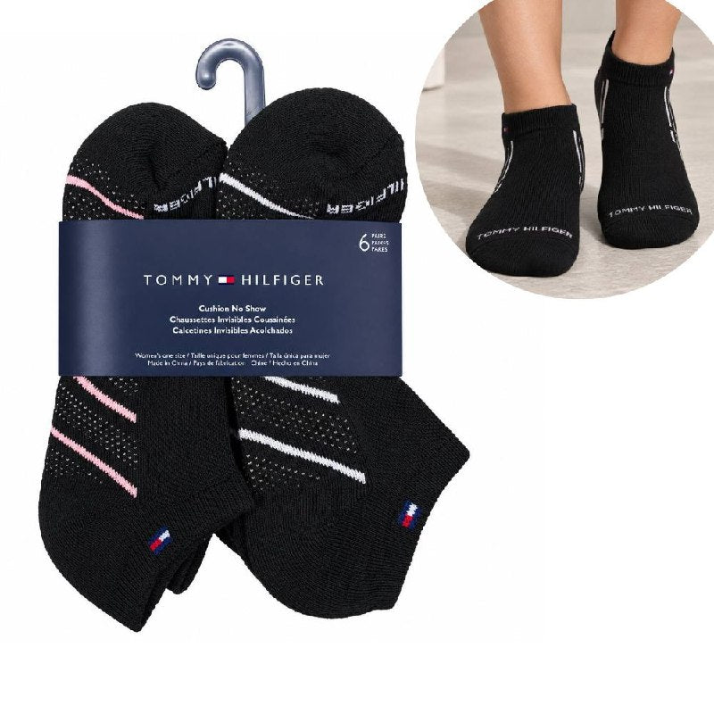 CALCETA TOBILLERA ORIGINAL TOMMY HILFIGER ORIGINAL PARA MUJER 6 PARES TALLA ÚNICA